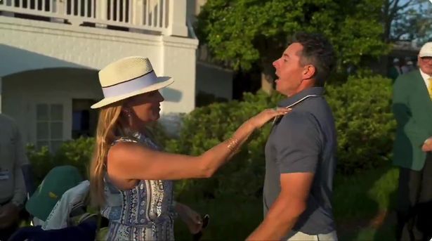 Rory McIlroy with Kate Rose after his Masters win