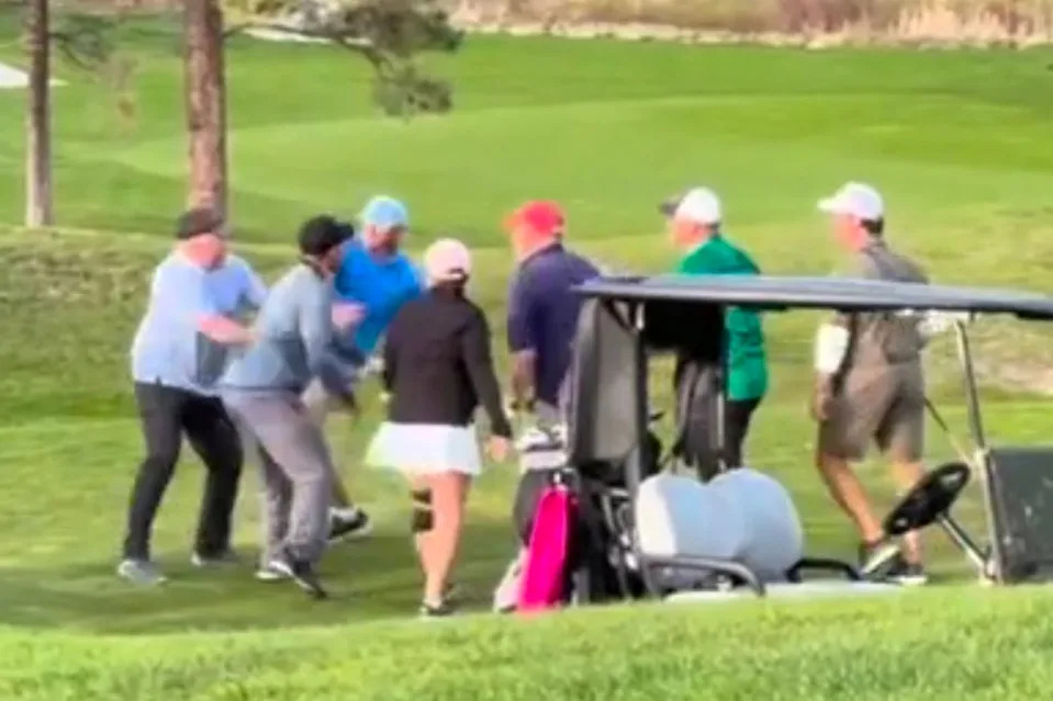 Two groups of golfers got into a spat over what appeared to be an issue over the pace of play. CTV