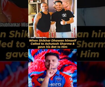 When Shikhar Dhawan himself Called to Ashutosh Sharma & gave his Bat to Him. #SportsTube24