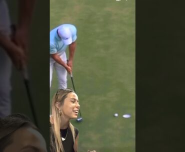 Cart girl drops some wisdom on Rory Mcllroy ahead of his next Major ⛳️. #golf #hawktuah #shorts
