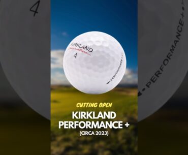 Cutting open and looking inside a Costco Kirkland Performance + golf ball #golf #golfballs #costco