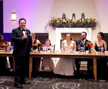 Moving Wedding Reception Toasts at Mistwood Golf Club in Romeoville || Illinois Wedding Videographer