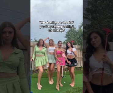 WHAT WOULD YOU SHOOT??! #golfgirls #golfbabes #girls