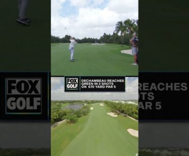 Bryson DeChambeau reaches GREEN in 2 shots on a 670 yard par 5 😱 #golf #livgolf #golfswing