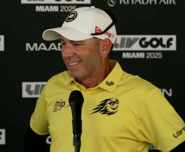 Sergio Garcia, in the mix to win LIV Golf Miami at Trump National Doral