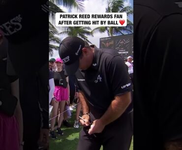 Patrick Reed Rewards Fan After he was hit ball golf ball ❤️ #liv #livgolf #golf #golfer #golfswing