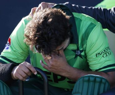 Imam-ul-Haq forced to retire hurt after ball hits face in freak injury vs New Zealand; carried off field in golf cart
