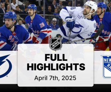 NHL Highlights | Lightning vs. Rangers | April 07, 2025