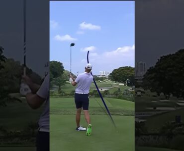 Jesper Svensson Driver Swing Down the Line 2024 #dpworldtour #golfswing #jespersvensson