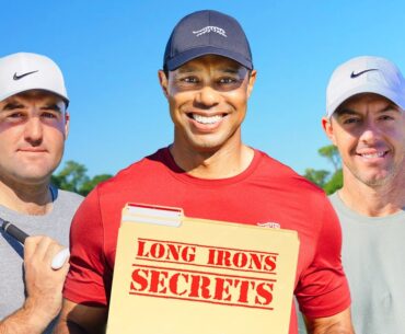 Tiger Woods' Long Iron Clinic With Rory McIlroy and Scottie Scheffler