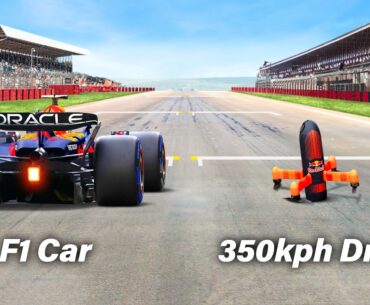 World's Fastest Camera Drone Vs F1 Car (ft. Max Verstappen)
