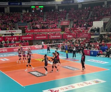 Final Kejuaraan 3and | RED SPARKS VS PINK SPIDERS 1set | 정관장레드스파크스VS흥국생명 | 25.04.04