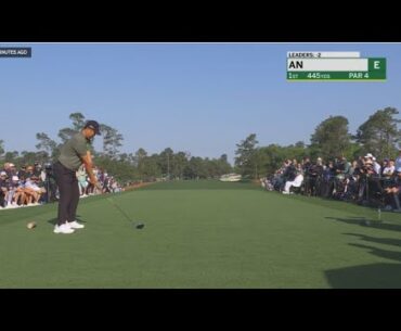 Masters 2025 - Byeong Hun An Birdies the 2nd hole with a great chip