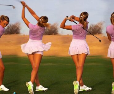 Watch What Happens When Sara Michelle Winter Tries Golf Swing... You Won't Believe What Happens Next