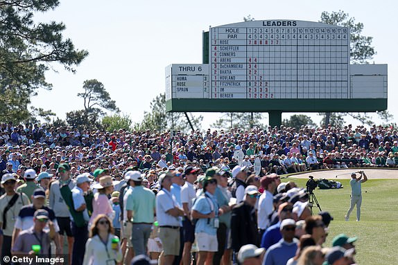 AUGUSTA, GEORGIA - APRIL 11: Bryson DeChambeau of the United States plays his shot from the third tee during the second round of the 2025 Masters Tournament at Augusta National Golf Club on April 11, 2025 in Augusta, Georgia. (Photo by Andrew Redington/Getty Images)
