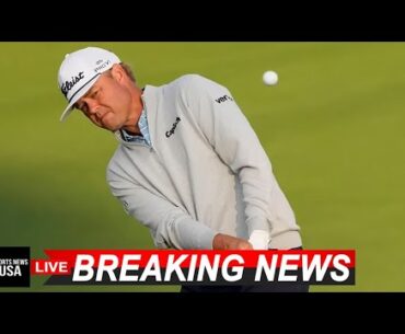 Patton Kizzire crawls in shrubbery to line up shot after wayward drive during the Masters