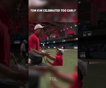 Tom Kim Celebrated Too early in TGL Golf