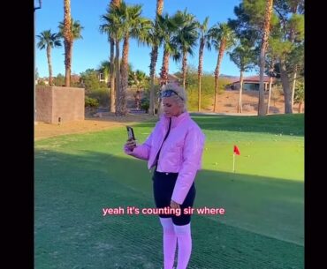 FULL SWING FLOP over famous CART GIRL 👧 1st ever attempt #golf #flop shot @CassHollandChannel