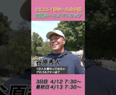 谷原秀人が1日入れ替わってみたいゴルファーは？【2025東建ホームメイトカップ】