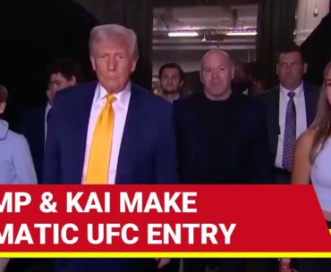 Trump & His Granddaughter Kai Make Don-Style Entry Into UFC 314 Miami & Watch Big Fight