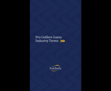 Pro Golfers Guess Industry Terms