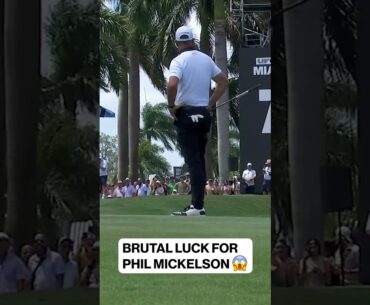 BRUTAL LUCK for Phil Mickelson in final round at LIV Golf Miami #liv #lefty  #golf #golfswing