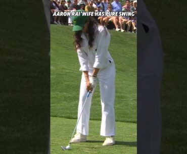 GOLF aaron rai's wife show pure swing at masters