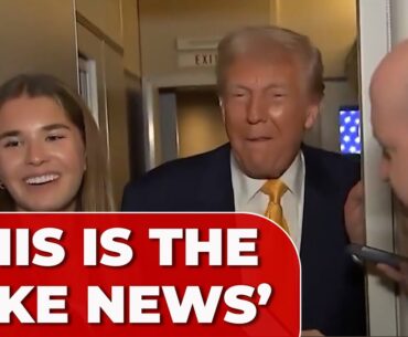 TRUMP'S GRANDDAUGHTER KAI joins him on Air Force One in VIRAL MOMENT
