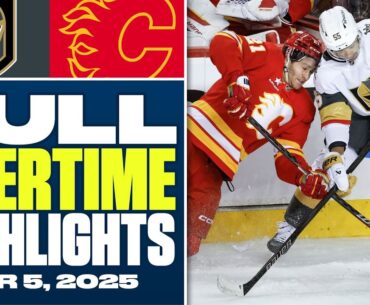 Vegas Golden Knights at Calgary Flames | FULL Overtime Highlights - April 5, 2025