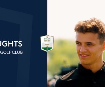 Lando Norris, Harry Maguire and the world’s best golfers play the 8th hole at Emirates Golf Club