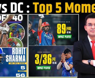 Karun Nair का comeback, Run Out की Hat-trick, Rohit Sharma का Flop Show  DC vs Mi के Top 5 Mement