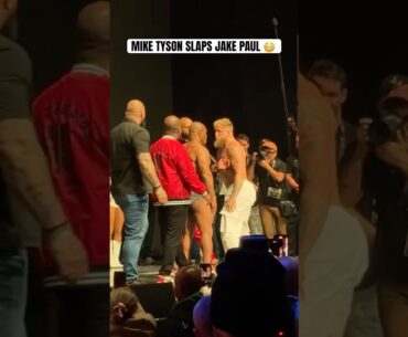 Mike Tyson slapped Jake Paul at their weigh in 🍿