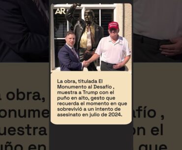 Donald Trump inauguró una estatua de sí mismo en su club de golf