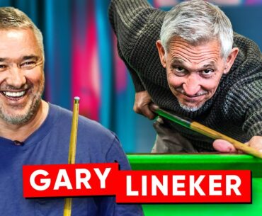 Gary Lineker Wows Stephen Hendry With His Snooker Skills!