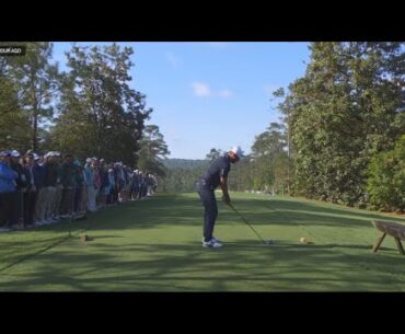 Dustin Johnson Insanely lucky putt for Birdie - Masters 2025