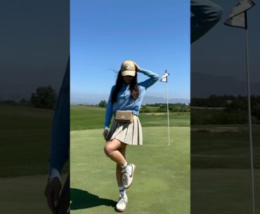 Just vibing on the green! Golf outfit inspos #golffashion #golfgirls #golflife #골프패션 #골프룩 #필드룩