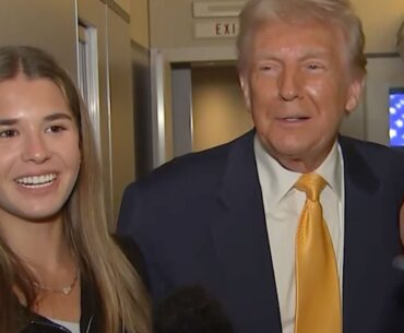 VIRAL MOMENT: Trump Invites Granddaughter Kai To Join Late Night Press Gaggle, Mocks Biden