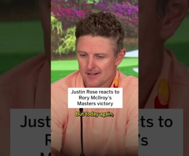 Justin Rose reacts to Rory McIlroy's Masters victory. #shorts