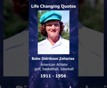Babe Didrikson Zaharias | Red White & You #americanquotes #famousquotes