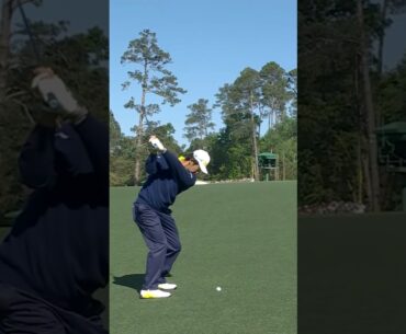 Hideki Matsuyama wedge Swing 2025 Masters  #hidekimatsuyama  #themasters #golfswing #golf #augusta