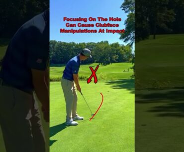 Stop focusing on the hole Part 10 #golf #tips #golfswing #putting #golfdrills