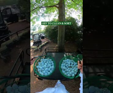 An inside look of the Masters Tournament practice area. #themasters