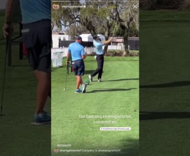 Cam Davis dialing in his short game with the GravityFit TPro