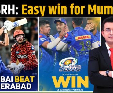 SRH vs MI : Back-to-back clinical wins for Mumbai. MI clinches comfortable win vs SRH.