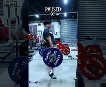 212.5KG PAUSED DOUBLE DEADLIFTS #shorts #gym #gymtopflix