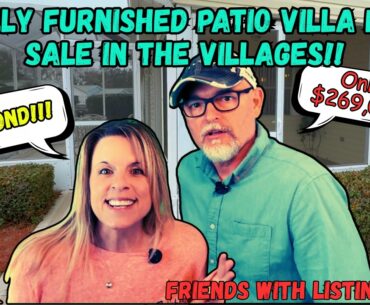 NO BOND! Fully Furnished Patio Villa For Sale In The Villages Florida - Only $269,000