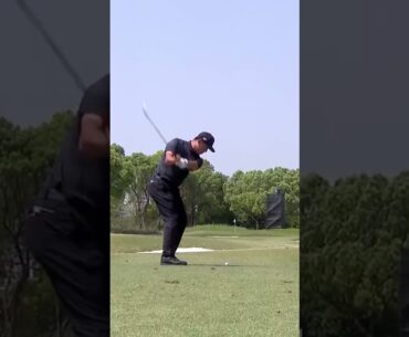 Ashun Wu Wedge Swing 2025 #golf #golfswing #dpworldtour #ashunwu