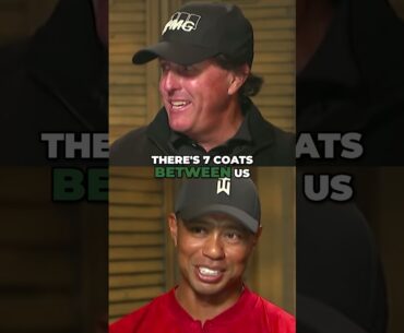 Tiger and Phil Talk Masters Wins Like True GOATs 🐐 #golf #tigerwoods #philmickelson #masters