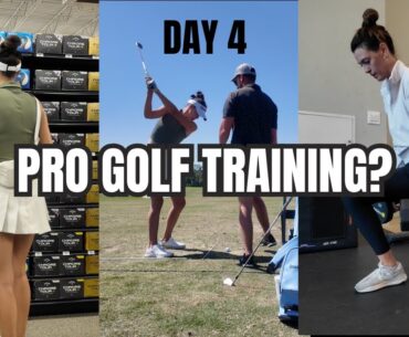 PRO GOLF TRAINING - golf lesson, workout, full day vlog