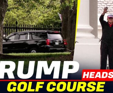 US President Donald Trump heads out to play golf on Easter morning | Washington DC